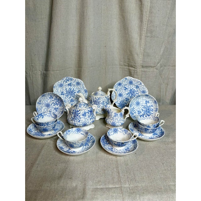 Antique Staffordshire Transferware Miniature Child’s Tea Set For Sale - Image 9 of 11