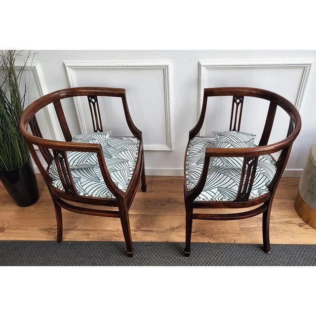 Set of 20th Century Italian Carved Wood Armchairs, 1940s For Sale - Image 6 of 9