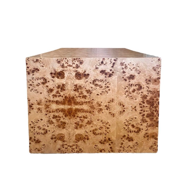 Oslo Burl Wood Veneer Waterfall Coffee Table by Wisteria, Manner of