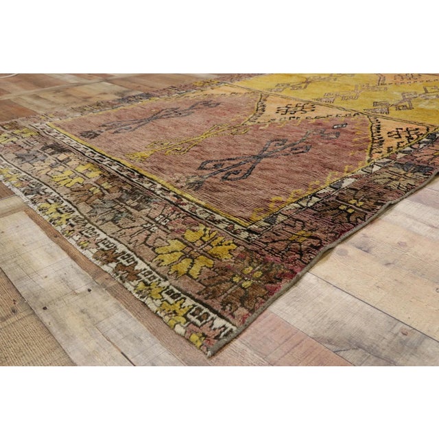 Vintage Turkish Oushak Gallery Rug, Wide Hallway Runner - 04'08 X 10'06 For Sale In Dallas - Image 6 of 10
