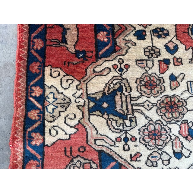 1970s Vintage Red & Cream Caucasian Rug For Sale - Image 5 of 8