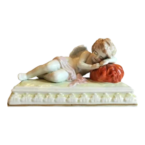 Vintage 1930s Scheibe Alsbach Germany Sleeping Winged Cherub