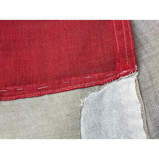 Very rare and large authentic Antique American flag circa 1920 Wool. All sewn, not printed. Gently worn and faded vintage...