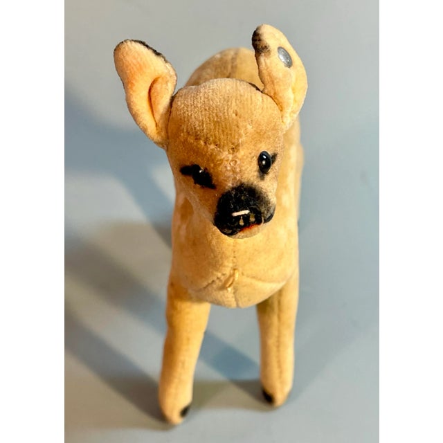 Mid 20th Century Steiff Wool Fawn Plush Toy Deer, Made in Germany For Sale - Image 9 of 9