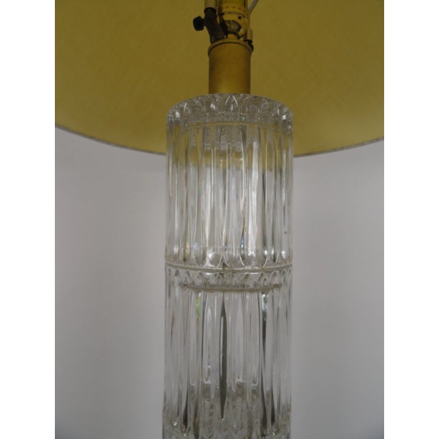 1970s Faceted Glass Pole Floor Lamp For Sale - Image 4 of 5