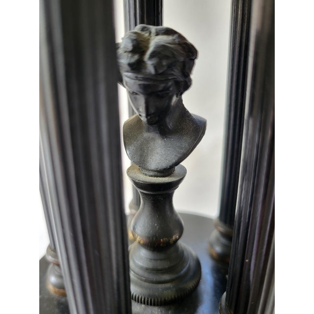 19th Century Neoclassical Grand Tour Temple Rotundas in Noir Belge Marble, 1875 For Sale - Image 4 of 10