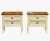 1970s Vintage American of Martinsville Parquet Top White Nightstands - a Pair For Sale - Image 13 of 13