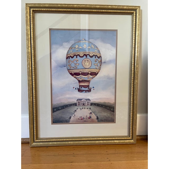 1990s 1990s Rare Antique Balloon Prints by Alexandra Churchill - Pair, Framed For Sale - Image 5 of 10