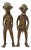 Old Antique Pair of Bronze Tikar Figures For Sale