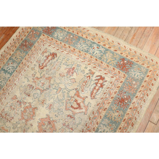 Ivory Antique Turkish Ghiordes Rug For Sale In New York - Image 6 of 10