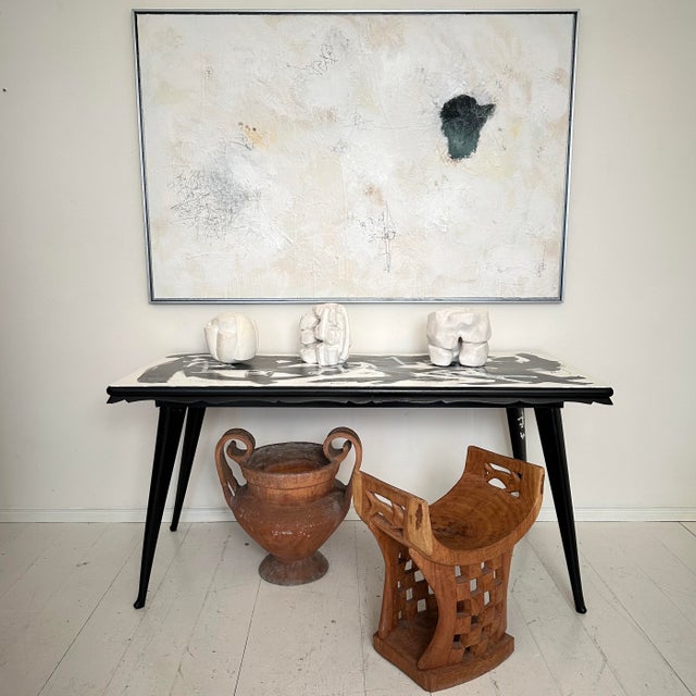 Felix Bachmann, Abstract Composition in Black and White, 2025, Mixed Media For Sale - Image 6 of 11