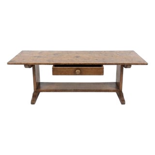 Early 20th Century Custom Rennick Walnut Coffee Table For Sale