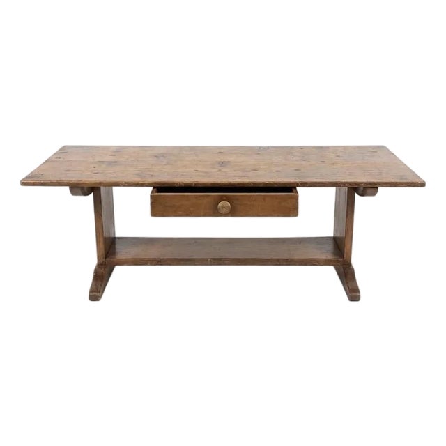 Early 20th Century Custom Rennick Walnut Coffee Table For Sale