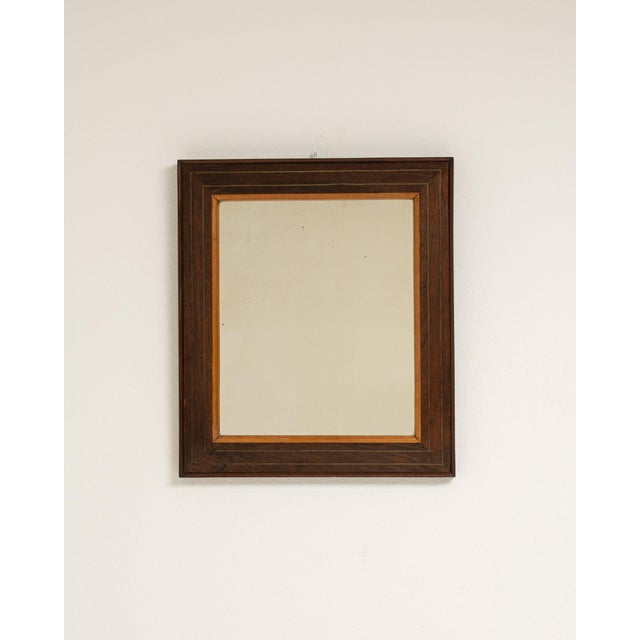 19th Century France Brown Wood Mirror For Sale - Image 4 of 8