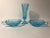 Vintage Fostoria “Old” Blue Coin Glass Nappy Dishes & Vase Set- 3 Pieces For Sale - Image 13 of 13