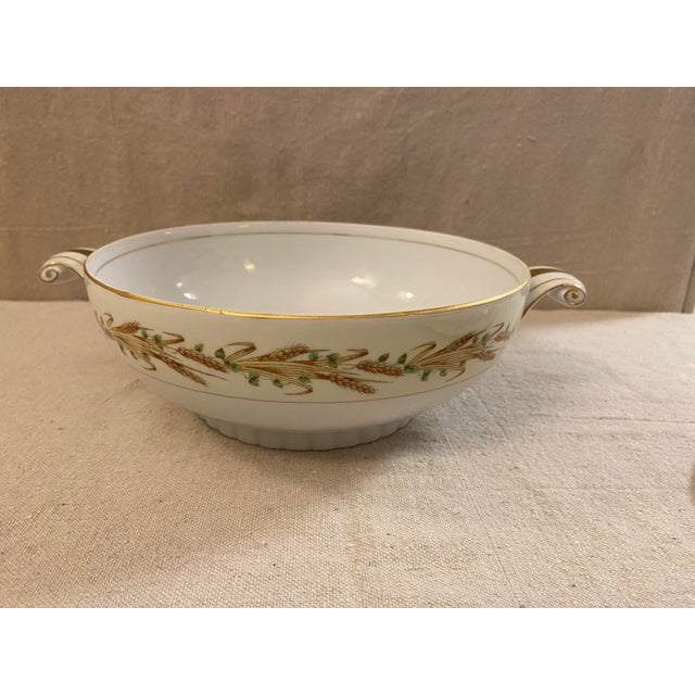 Mid 20th Century Mid 20th Century Japanese China Casserole Covered Dish Wheat Pattern For Sale - Image 5 of 12
