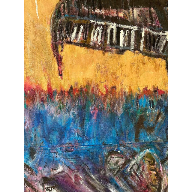 Blue Abstract Painting by Roderick Coles For Sale - Image 8 of 11