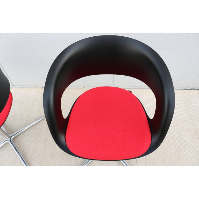 Contemporary Minimalist Pearson Lloyd for Coalesse Lox Swivel Chairs - A Pair For Sale - Image 13 of 18