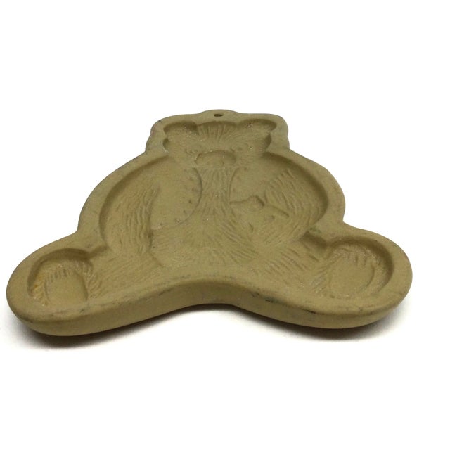 Shabby Chic 1984 Brown Bag Cookie Art Mold Bear Design For Sale - Image 3 of 12