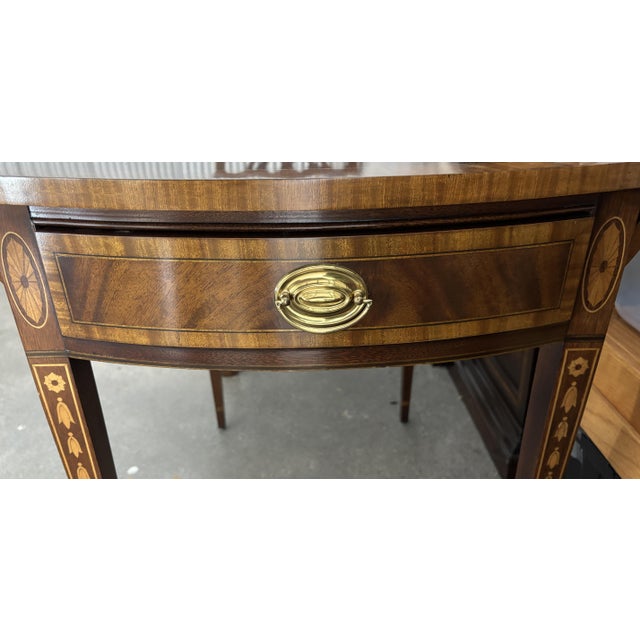 Brown 1980s Mahogany Hepplewhite Pembroke Table For Sale - Image 8 of 8