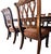 Brown Elegant Intricate Carved Wood Dinning Room Table Set Including 6 Chairs & 2 Additional Leaves For Sale - Image 8 of 9