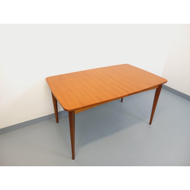 Scandinavian-Style Rectangular Dining Table in Teak with Extensions, 1950s-1960s For Sale - Image 12 of 18