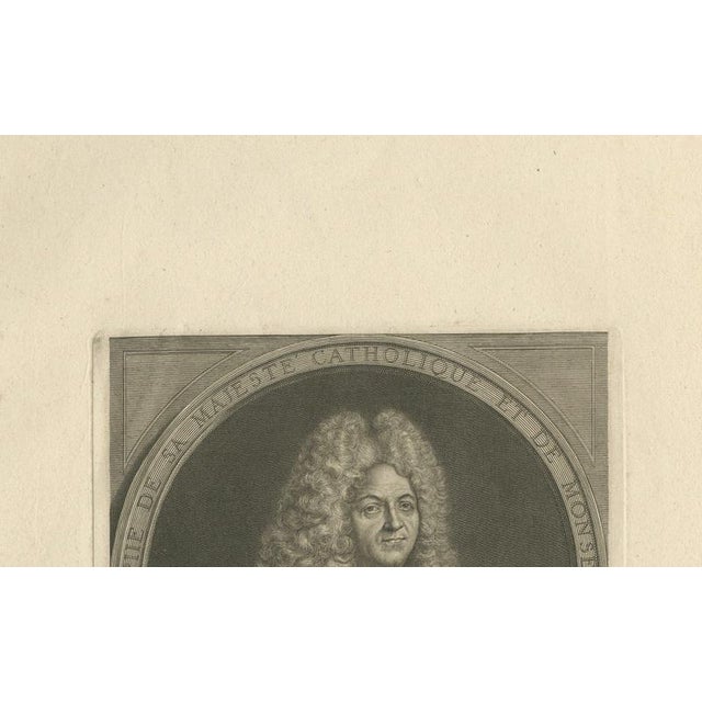 Royal French Cartographer Portrait Engraving, 1743 For Sale - Image 4 of 9