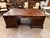 Chippendale Mid-20th Century Chippendale Style Mahogany Partners Executive Desk With Embossed Leather Top, Circa 1950s For Sale - Image 3 of 18