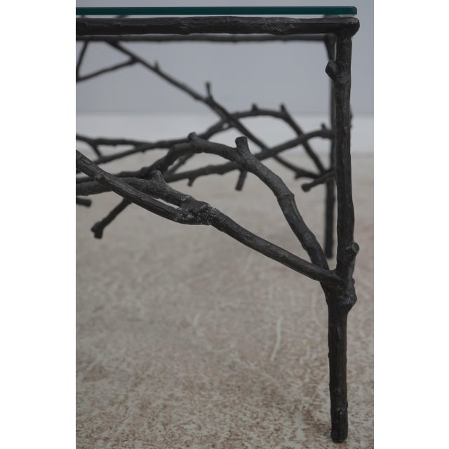 Modern Design Branch Form Iron and Glass Coffee Table For Sale In Philadelphia - Image 6 of 10