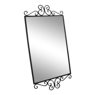 1960s Salterini Style Wrought Iron Wall Mirror For Sale