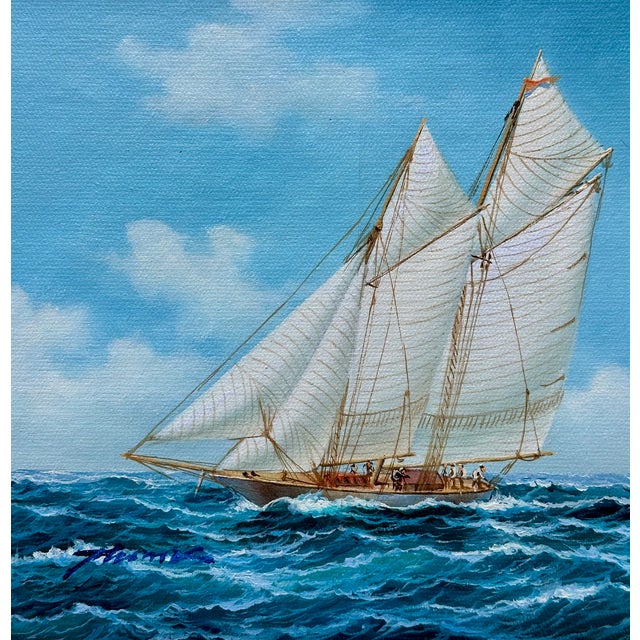 Original oil painting on canvas signed by artist Thomas. Unstretched canvas, measuring 10" x 8". Please note: If you...