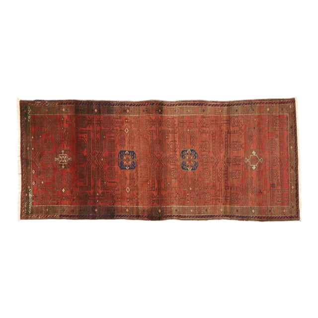 Vintage Persian Baluch Hallway Runner - 03'10 X 08'09 For Sale
