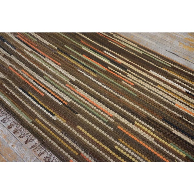 Olive Early 20th Century American Braided Rug For Sale - Image 8 of 15