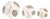 LED FrostedGold Pinecone Orb (Set of 3) For Sale