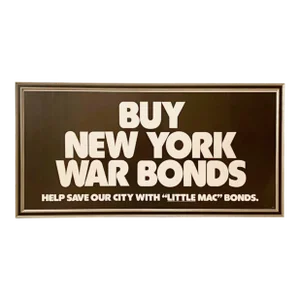 Vintage Buy New York War Bonds Nyc Framed Poster 1970s Americana