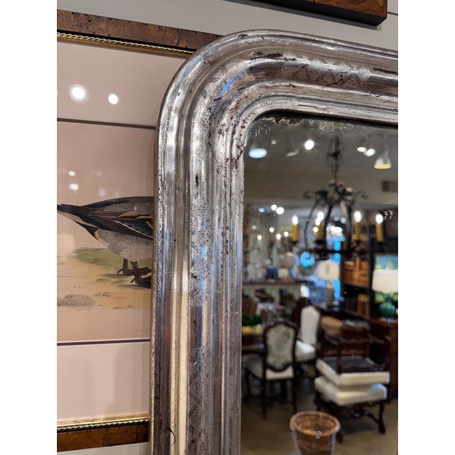 Glass Antique Louis Philippe Mirror For Sale - Image 7 of 10