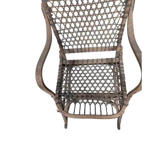Early 20th Century Antique Woven Bentwood Rocking Chair For Sale - Image 5 of 5