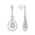 18K White Gold 1 1/4 Cttw Round Diamond Openwork Teardrop-Shaped Dangle Earrings (F-G Color, VS1-VS2 Clarity) For Sale - Image 4 of 6