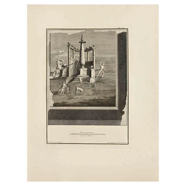 Ferdinando Campana, Roman Temple on the Wind, Etching, 18th Century For Sale