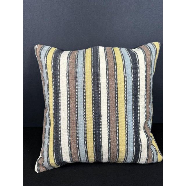 Turkish Hemp Pillow Cushion Natural Beige Brown Cushion Cover 20x20 For Sale - Image 4 of 4