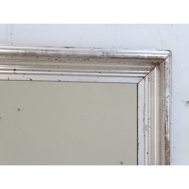 Antique Distressed Silverleaf Mirror For Sale - Image 4 of 4