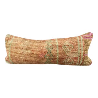 14 x 35 Lumbar Rug Pillow Turkish Radiance Turkish Pillow Cushion Cover For Sale