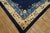 Incredible Navy Background and Special Central Floral Antique Chinese Peking Rug For Sale - Image 12 of 12