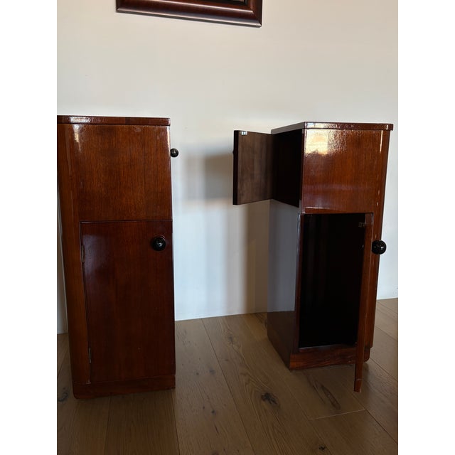 1930s 1930s Art Deco Pair of Mahogany Side Tables For Sale - Image 5 of 10