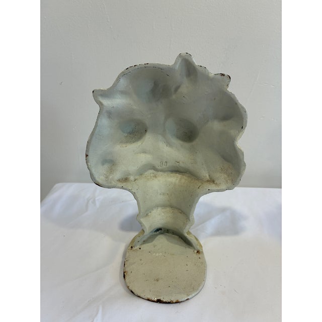 Early 20th Century Antique Rose Bouquet Cast Iron Doorstop For Sale - Image 5 of 7
