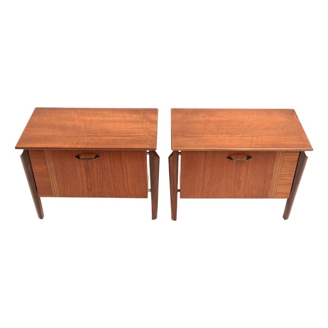 Vintage Bedside Tables by Louis Van Teeffelen for Wébé, 1960s, Set of 2 For Sale