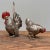 Mid-Century Modern Japanese Okimono Rooster and Hen, 1920s, Set of 2 For Sale - Image 3 of 13