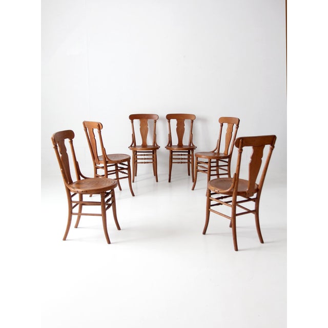 Antique Victorian Bentwood Dining Chairs Set of 6 For Sale - Image 9 of 15