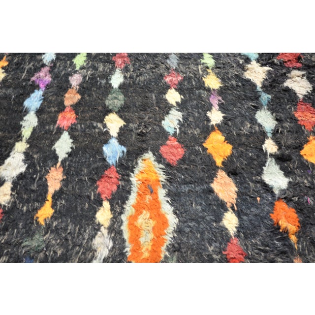 Shabby Chic Moroccan Hand Knotted Azilal Rug With Soft Texture,7'8"x11'4" For Sale - Image 3 of 6