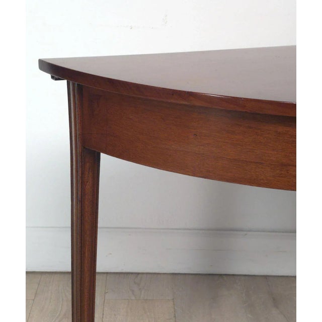 Wood Georgian Demilune Table, England Circa 1800 For Sale - Image 7 of 10